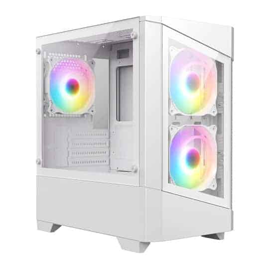 CiT Level 1 White Tempered Glass MicroATX Case